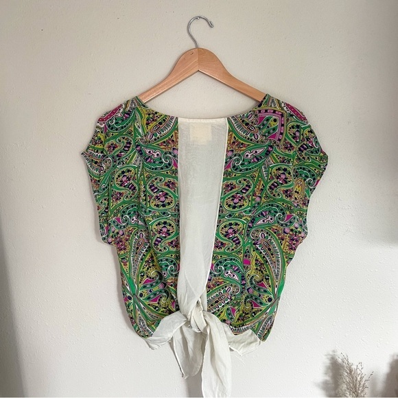Maeve | Komal Silk Boho Paisley Print Top - Picture 4 of 9